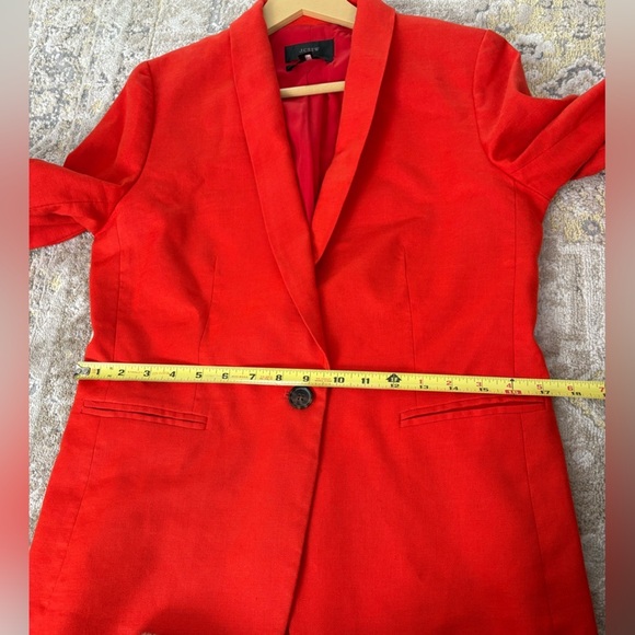 J. Crew Parke Red Linen Blazer - Picture 9 of 10